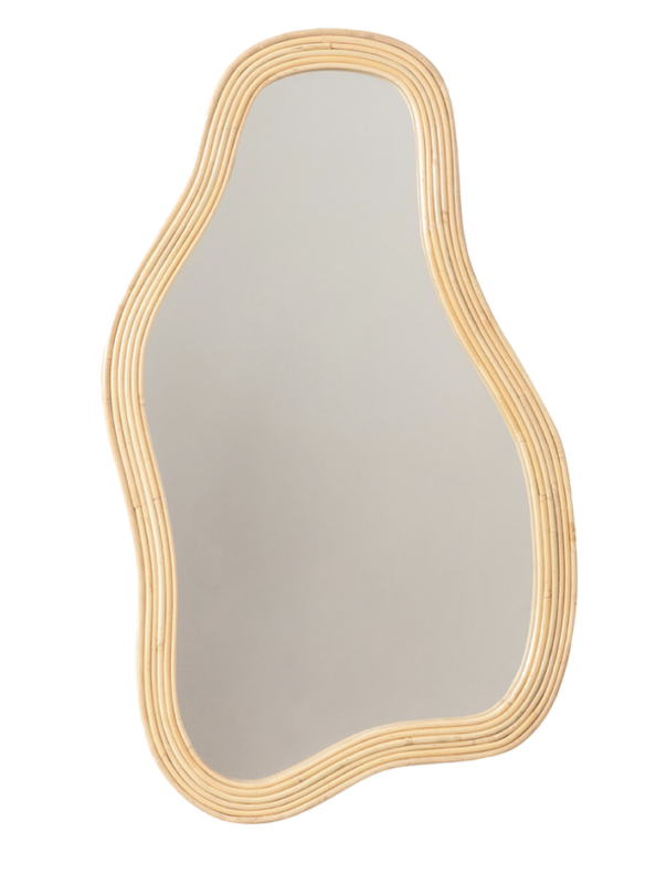 rattan coastal mirror